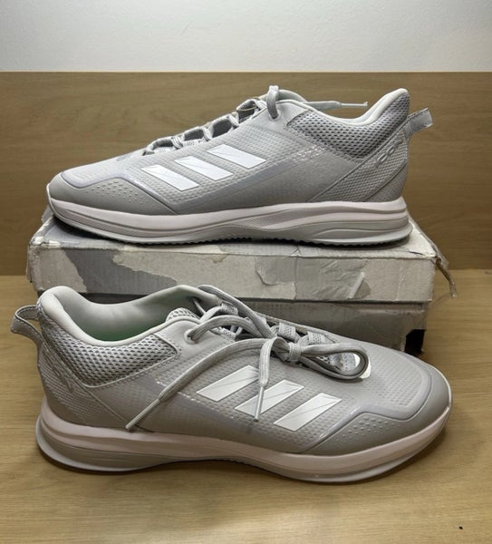 Adidas Icon 7 Turf Baseball Cleats Shoes Grey White S23712 Mens Sz 9