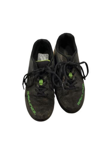 Used Rawlings BASEBALL CLEATS BB/SB Cleats Black Junior 01 11884-S000050763