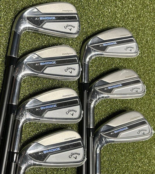 NEW Callaway Paradym AI Smoke Iron Set 5-PW, AW Graphite Cypher Fifty Regular LH