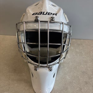 Used Bauer 940 Senior Goalie Helmet/Mask White MD 11858-S000077959