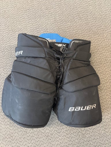 Used Bauer GSX GOAL PANT Senior Goalie Pant Black MD 11858-S000077957