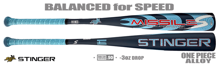 Open to offers! - 2024 Stinger Stinger Missile "S" Alloy BBCOR Certified Bat (-3) 28 oz 31" (New)