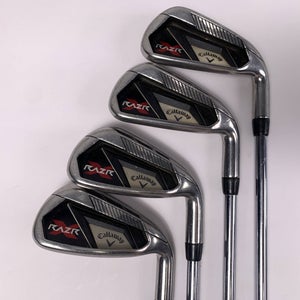 Callaway Razr X Iron Set 5-9 Uniflex Steel Mens RH Midsize Grips No 7 iron