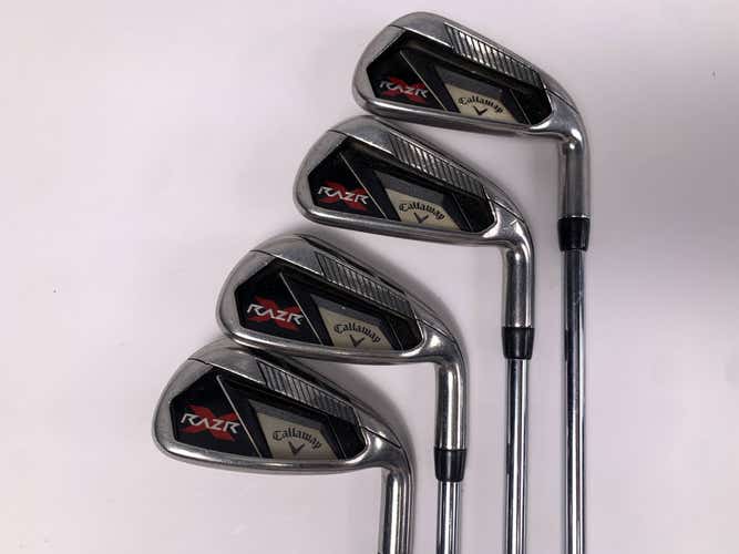 Callaway Razr X Iron Set 5-9 Uniflex Steel Mens RH Midsize Grips No 7 iron