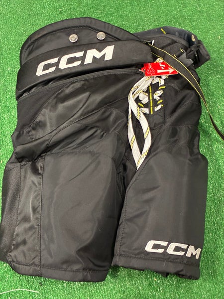 Black Junior Large CCM Tacks AS-V Hockey Pants (New)