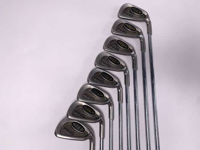 Ping i3 Blade Iron Set 3-PW Green Dot 2* Up Cushin JZ Stiff Steel Mens RH