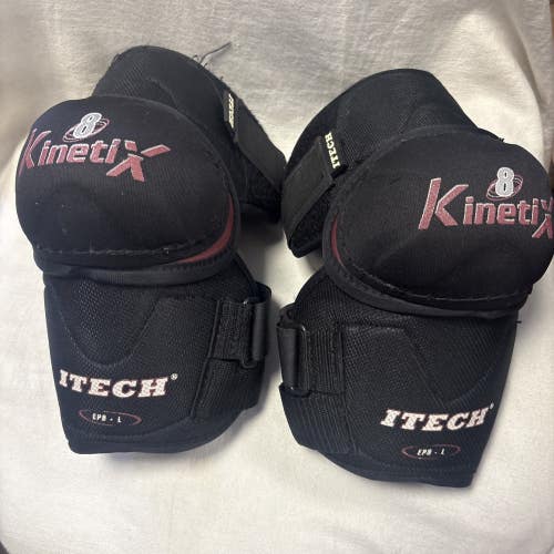 Senior Adult Size Large ITECH Kinetix 8 Ice Hockey Player Elbow Pads.