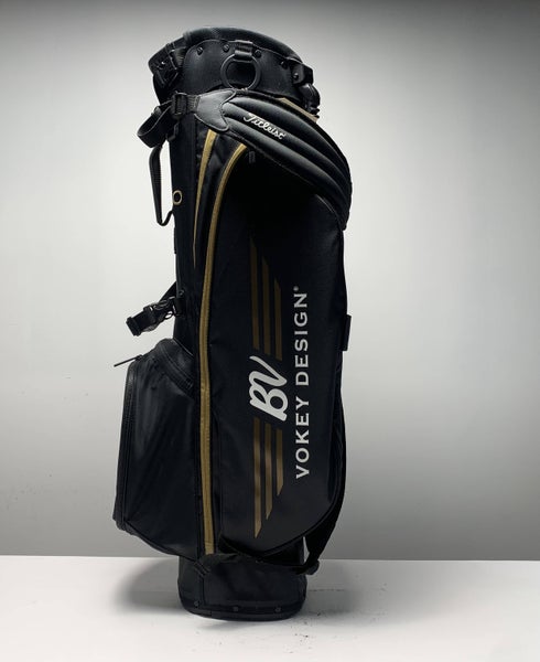 Titleist BV Vokey Design Stand Bag Black Gold 4-Way Divide Dual Strap Golf Bag