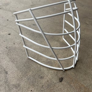 NLL style box lacrosse face mask. (white)