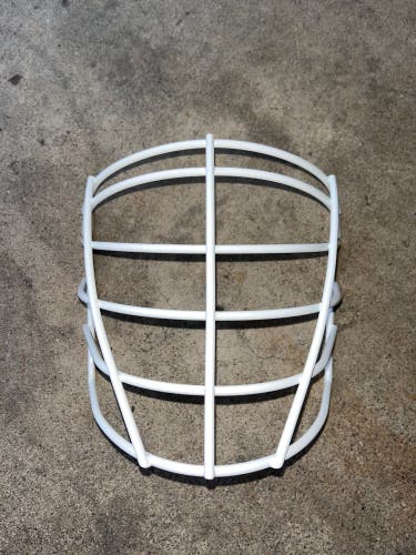 NLL style box lacrosse face mask. (white)