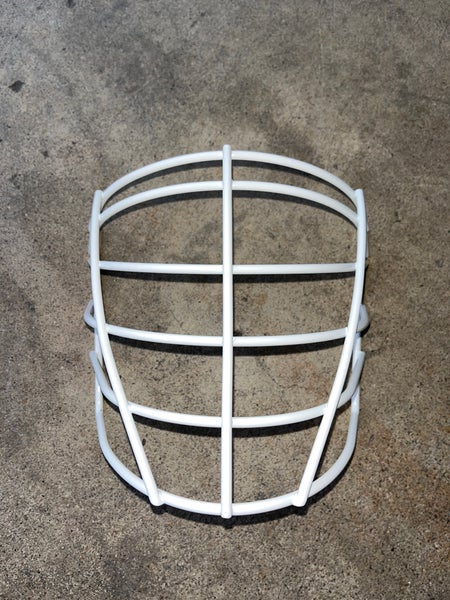 NLL style box lacrosse face mask. (white)