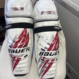 Senior Adult Size 15 Inch Bauer SG 6000 Ice Hockey Shin Pads