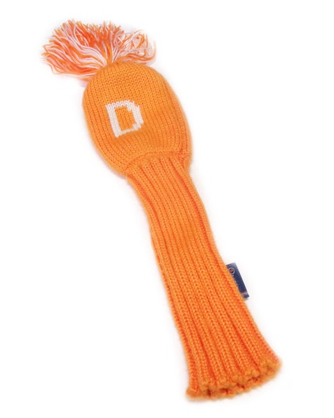 Stitch Pom Pom Knit Orange Driver Golf Headcover
