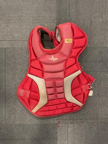 Used All-Star ULTRA COOL CHEST PROTECTOR Catchers Chest Protector Red Adult 11614-S000219322