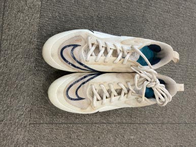 Used Nike LACROSSE LAX Cleats Mens White Senior 7 11614-S000219266