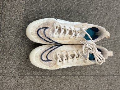 Used Nike LACROSSE LAX Cleats Mens White Senior 7 11614-S000219266