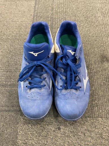 Used Mizuno BASEBALL CLEATS BB/SB Cleats Royal Blue And White Junior 04 11614-S000219247