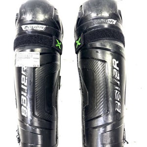 Used Bauer X Intermediate Shin Guards Black 12" 11860-S000296131