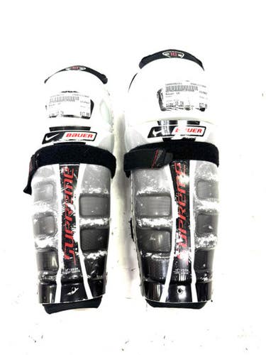 Used Bauer 10 Junior Shin Guards Grey 10" 11860-S000296121