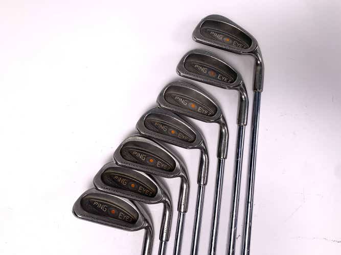 Ping Eye 2 Iron Set 5-PW+SW Orange Dot 2* Flat Karsten ZZ-Lite Stiff RH