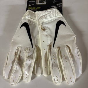 Nike Vapor Jet 5.0 Football Receiver Gloves Adult Medium White/Black New!