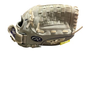 Used Rawlings SURE CATCH BB/SB Glove RH Throw Grey 12" 11834-S000038943