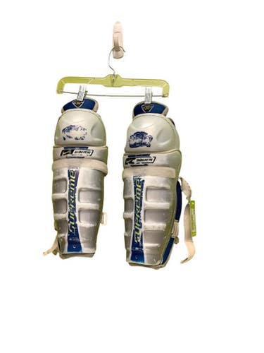 Used Bauer SUPREME Senior Shin Guards Grey 12" 11686-S000044995