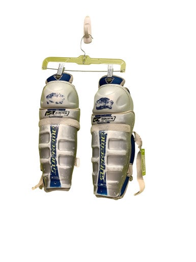 Used Bauer SUPREME Senior Shin Guards Grey 12" 11686-S000044995