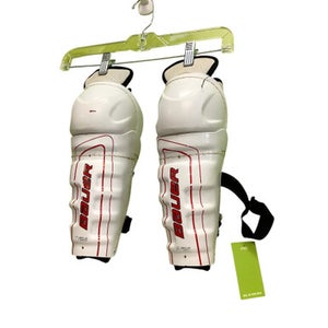 Used Bauer X Junior Shin Guards White 10" 11686-S000044999