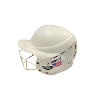 Used RIP-IT WHITE SB HELMET Batting Helmet w/Mask White One Size 11834-S000038612