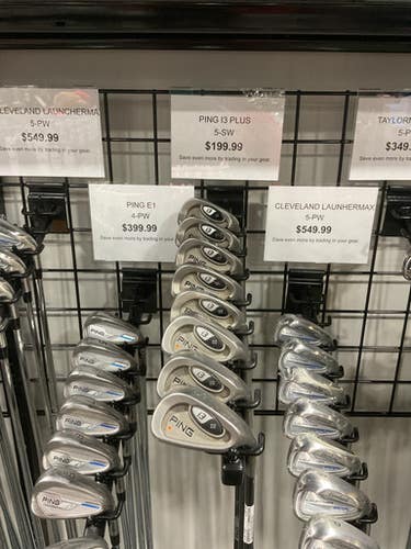 Used Ping I3 PLUS ORANGE DOT IRON SET Mens Iron Set RH 5I-SW 11834-S000036752