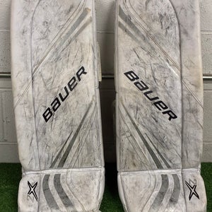 White Small Intermediate Bauer Vapor 2X Goalie Leg Pads (Used)