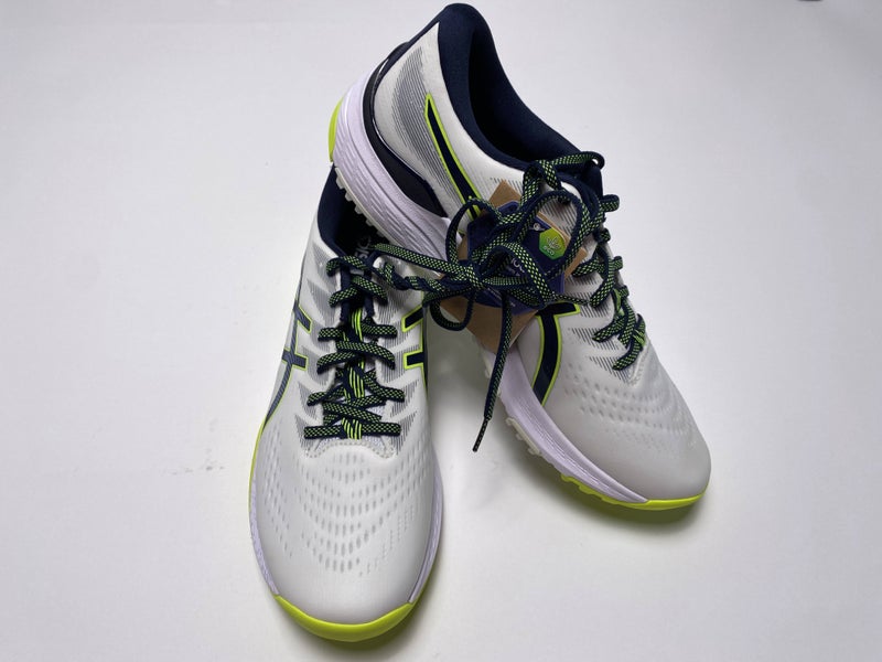 Asics Gel-Kayano Ace 2 Golf Shoes White Navy Lime Men's SZ 10 (1111A209)