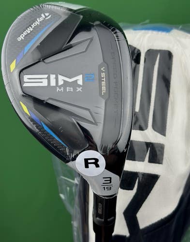 TaylorMade SIM2 Max Rescue 3-Hybrid 3H 19* Regular Flex Ventus Blue w/ Cover NEW