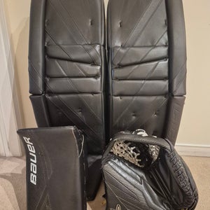 35+2 CCM Eflex 5 pads, Bauer Ultrasonic Blocker, Brian's Sz3 Glove Goalie Full Set Pro Stock (Used)