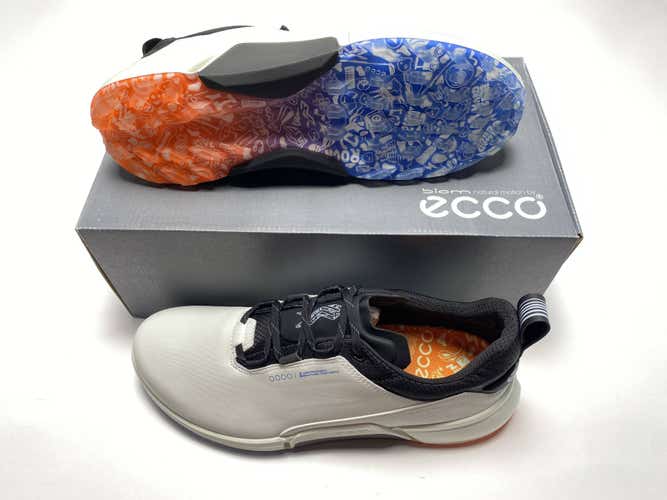 Ecco Golf Biom H4 Golf Shoes White Black Men's SZ 9 (108514 01007)