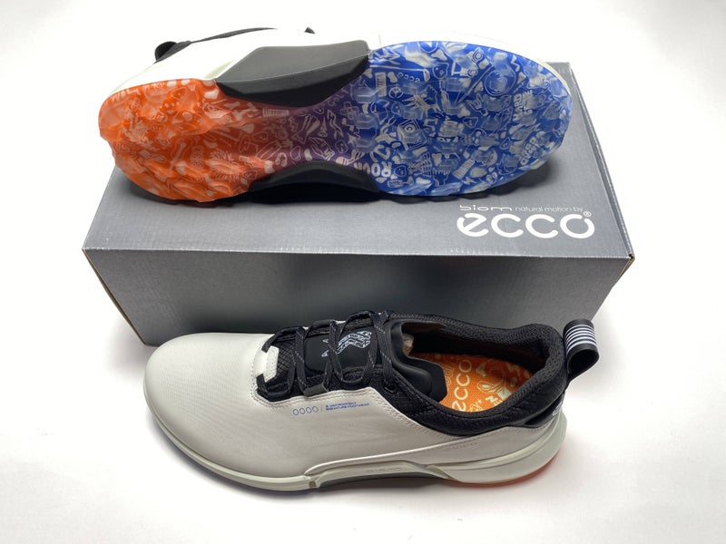 Ecco Golf Biom H4 Golf Shoes White Black Men's SZ 9 (108514 01007)