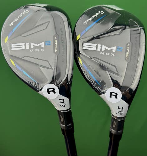 TaylorMade SIM2 Max Rescue Hybrid Set 3H - 19*, 4H - 22* Regular Flex w/ Covers