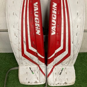 White 33" Senior Vaughn Ventus SLR2 Pro Goalie Leg Pads (Used)