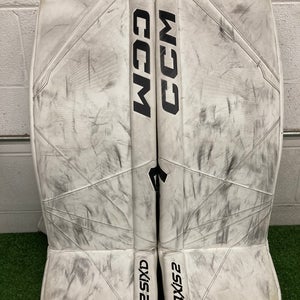 White 33" Senior CCM axis 2 Goalie Leg Pads (Used)