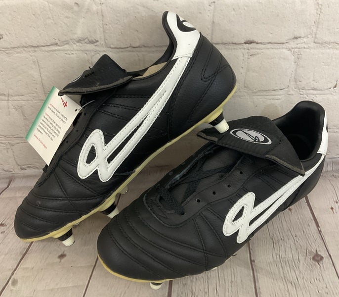 Lanzera 12225-696 Men's OLIMPICO S Leather Soccer Cleats Black