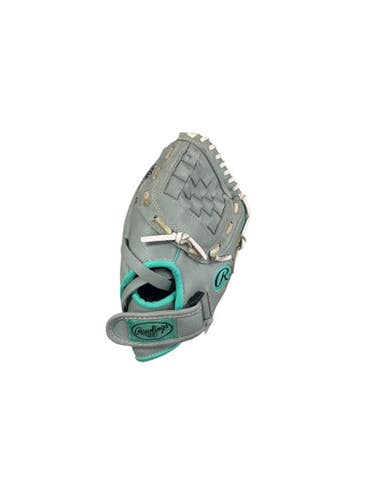 Used Rawlings PLAYER SERIES RH Throw Fastpitch Gloves Grey 11" 11833-S000165396