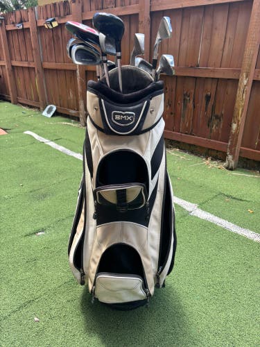Used Golf Cart Bag with Clubs 3i-PW+ 2 hybrids+ Putter