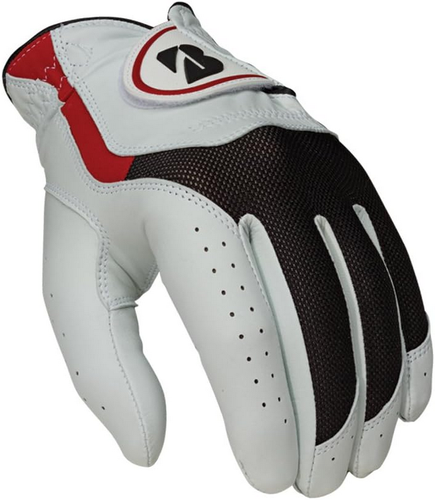 NEW Bridgestone E Glove White/Black/Red Mens Cadet Large Golf Glove (CL)