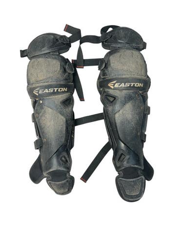 Used Easton QWIKFIT Catchers Leg Guards Black Intermed 11835-S000197467