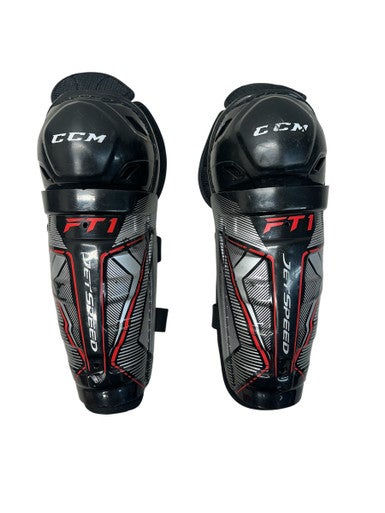 Used CCM JETSPEED FT1 Junior Shin Guards Black 10" 11835-S000197455