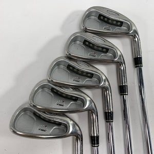 TaylorMade Rac OS 2005 Iron Set 5-9 T-Step Ultralite 90g Stiff Steel Mens RH