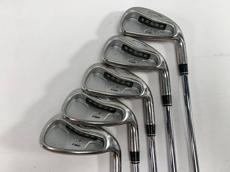 TaylorMade Rac OS 2005 Iron Set 5-9 T-Step Ultralite 90g Stiff Steel Mens RH