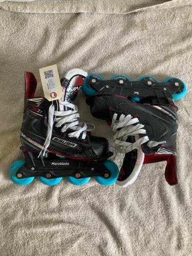 Junior Bauer Vapor X2.7 Inline Skates w/ Marsblade Chassis | Size 1 EE