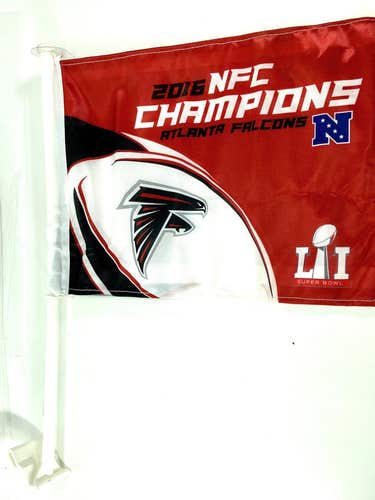 Atlanta Falcons 2016 NFL NFC Champions NOS Car Flag (New)